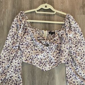 Cotton Candy SZ L Floral Blouse